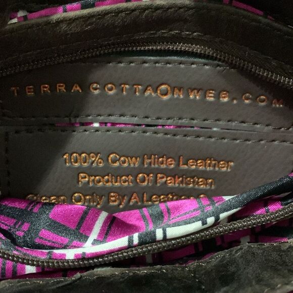 TerraCottaOnWeb 100% Cowhide Leather Large Shoulder Bag - Picture 6 of 7